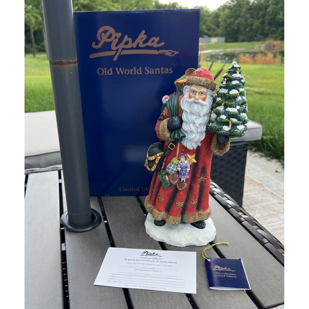 Starcoat Santa 1995 Limited Edition Pipka #456 / 36000 Figurine Christmas 10"